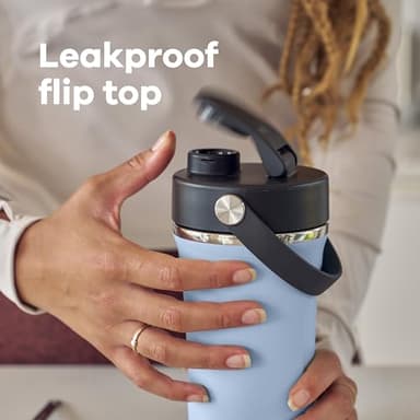 Hydro Flask 24 Oz Insulated Shaker Bottle Trillium Pink - Image 5