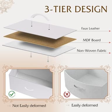 WLIVE White Dresser for Bedroom, 6 Drawer Double Dresser, Fabric Storage Tower with Fabric Bins, Chest of Drawers for Closet, Living Room, Hallway - Image 5