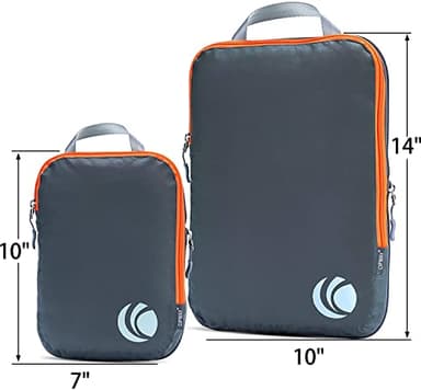 Cipway Compression Packing Cubes Set, Ultralight Expandable Travel Packing Organizers for Carry on Luggage (Grey 3pcs) - Image 3