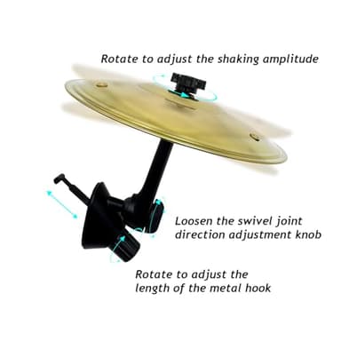 Car Cymbal, Car Cymbal Air Vent, Mini Drum Crash Cymbal For Car Vent, Suitable For All Types Of Vehicles (Gold) - Image 4