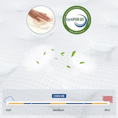 Coolvie Twin Mattress, 10 Inch Twin Size Hybrid Mattress, Individual Pocket Springs with Memory Foam, Bed in a Box, Cooler Sleep with Pressure Relief and Support - Image 4