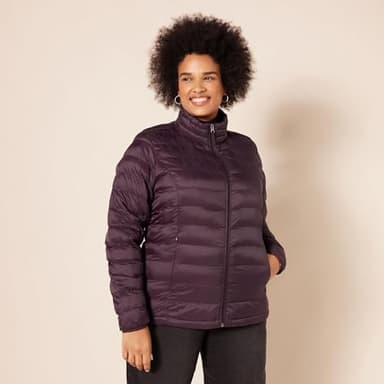 Amazon Essentials Women's Lightweight Long-Sleeve Water-Resistant Packable Puffer Jacket (Available in Plus Size), Burgundy, Medium - Image 6