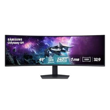 SAMSUNG 49" Odyssey G9 (G95C) Series DQHD 1000R Curved Gaming Monitor, 240Hz, 1ms(GtG), DisplayHDR 1000, AMD FreeSync Premium Pro, Eye Saver Mode, Auto Source Switch+, LS49CG950ENXZA, 2024 - Image 1