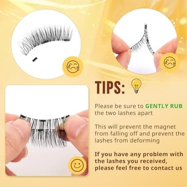 QUEWEL Magnetic Eyelashes 1 Pair Reusable Magnetic Eyelashes with Applicator No Glue Needed Eyelashes Cat Eye Natural Look Lash Clusters Kit Easy to Wear and Remove(B04) - Image 5