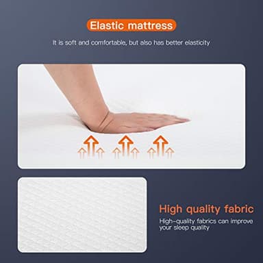 FDW | 8 Inch Full Mattress | Medium Firm | Gel Memory Foam Mattress | White | Bed in a Box, CertiPUR-US Certified | Pressure Relief, Cooling Ventilated Foam | Washable Removable Cover - Image 5