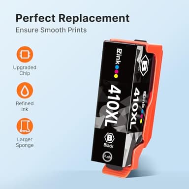E-Z Ink 410 Ink Cartridges Remanufactured for Epson 410 410XL Printer Ink Cartridges 5 Pack Work with Expression XP-7100 XP-640 XP-830 XP-530 XP-630 XP-635 (Black, Cyan, Magenta, Yellow, Photo Black) - Image 5