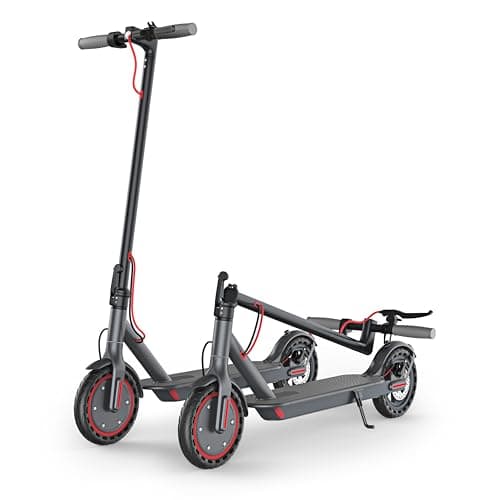 Roinside Electric Scooter - 8.5" Solid Tires, 350W Motor, Up to 19 MPH and 21 Miles Long-Range Portable Foldable Commuting Scooter for Adults with Double Braking System and App - Image 1