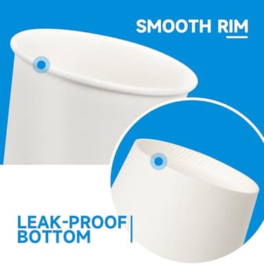 RACETOP Coffee Cups with Lids 16 oz 100 Pack, Disposable Paper Cups with Lids, To Go Hot Cups for Home/Office - Image 3