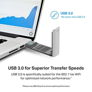 TP-Link AX1800 WiFi 6 USB Adapter for Desktop PC (Archer TX21UH) Wireless Network Adapter with 2.4GHz, 5GHz, MU-MIMO, OFDMA, High Gain Dual Band 5dBi Antenna, WPA3, Supports Windows 11/10 - Image 7