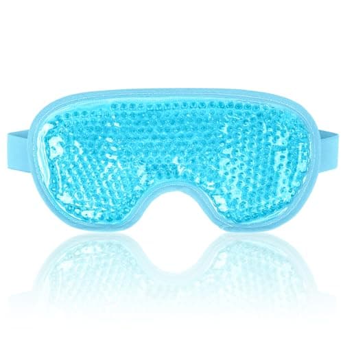 NEWGO Cooling Eye Mask for Puffy Eyes, Cold Eye Mask Eye Ice Pack for After Eyes Surgery, Tension Stress Relief, Itchy Eyes, Headaches, Dark Circles - Blue - Image 1