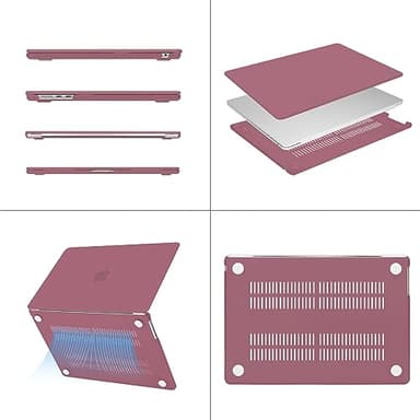 MOSISO Compatible with MacBook Air 15 inch Case 2025 2024 2023 M4 A3241 M3 A3114 M2 A2941 with Liquid Retina Display Touch ID, Plastic Hard Shell&Keyboard Cover&Screen Film&Type C, Dusty Rose - Image 5