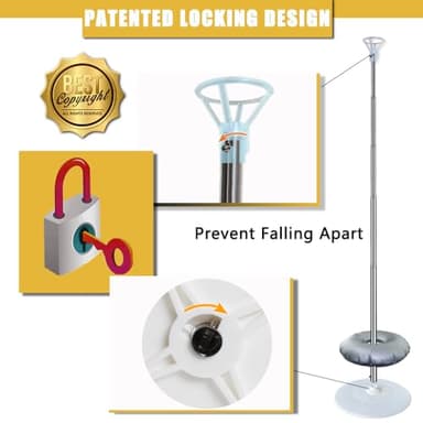 GIMCALO Balloon Column Stand Kit Set of 4, 7ft Height Adjustable Balloon Arch Kit with 2 Ballon Garland Strip, Metal Telescopic Pillar Balloon Stand, Birthday Party, Graduation, Halloween Decorations - Image 3