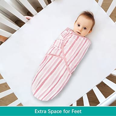 Biloban Swaddle Blankets for Baby Girl, Baby Swaddles 3-6 Months, Baby Swaddle Cotton, Newborn Swaddle, Baby Essentials, Lovely Pink Print, 2 Pack - Image 5