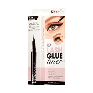 KISS Lash GLUEliner, 2-in-1 Felt-Tip Eyelash Adhesive and Eyeliner, Matte Finish, Foolproof Application, Easy Touch-Up, 0.03 Fl Oz.- Black, Packaging May Vary - Image 13
