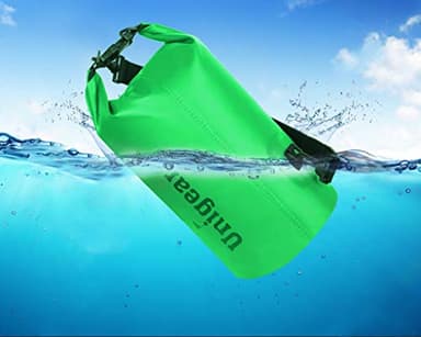 Unigear Dry Bag Waterproof, Floating and Lightweight Bags for Kayaking, Boating, Fishing, Swimming and Camping with Waterproof Phone Case (Green, 5L) - Image 8