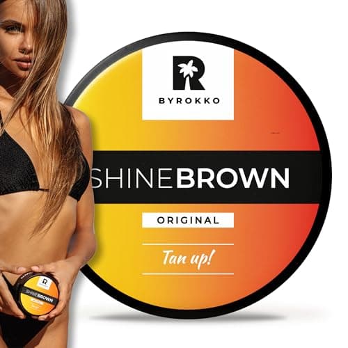 BYROKKO Shine Brown Tan Accelerator Cream 7.1 Fl Oz, Outdoor Sun or Indoor Tanning Oil or Tanning Bed Lotion, Fast Bronzer with Premium Natural Ingredients for Deep, Long-Lasting Glow - Image 1