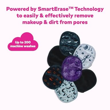 The Original MakeUp Eraser, 7-Day Set, Erase All Makeup With Just Water, Including Waterproof Mascara, Eyeliner, Foundation, Lipstick, Sunscreen, and More! Squad Ghouls, 7ct. - Image 4