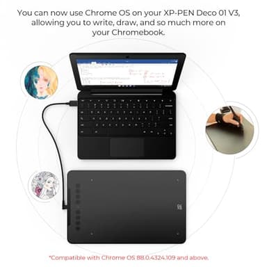 XPPen Updated Deco 01 V3 Drawing Tablet-16384 Levels of Pressure Battery-Free Stylus, 10x6 Inch OSU Graphic Tablet, 8 Hotkeys for Digital Art, Teaching, Gaming Drawing Pad for Chrome, PC, Mac, Android - Image 10