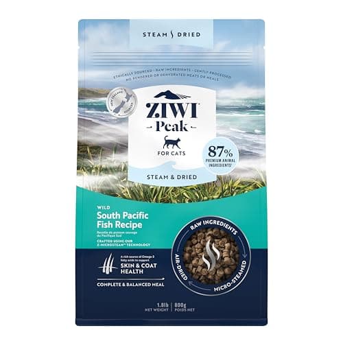 ZIWI Peak Steam & Dried Cat Food – Wild South Pacific Fish - High Protein, Skin & Coat Health, Low Carb, for All Life Stages (28.8oz) - Image 1