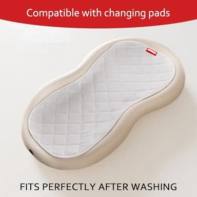Moonsea Quilted Thicker Changing Pad Liner 3 Pack Waterproof, Fit for Changing Table Liners are Warm On a Baby's Back Non-Slip Design Reusable Pads Machine Washable, White - Image 2