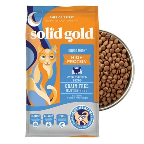 Solid Gold High Protein Dry Cat Food - Grain Free & Gluten Free Chicken Cat Dry Food w/Probiotics for Gut Health & Digestion - High Fiber & Omega 3 - Low Carb Superfood Kibble for Cats All Ages -12LB - Image 1