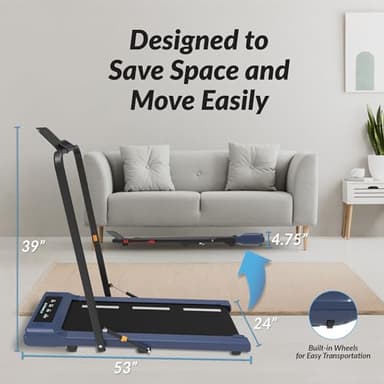 Exerpeutic 400 Lb. Capacity Heavy-Duty Walking/Jogging Exercise Treadmill Walking Pad- Home Gym Workout, Foldable Under Desk Desk Design - Image 5