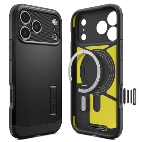Spigen for iPhone 17 Pro Max Case, Tough Armor T MagFit [Camera Control Button] [Compatible with Magsafe] - Black - Image 1