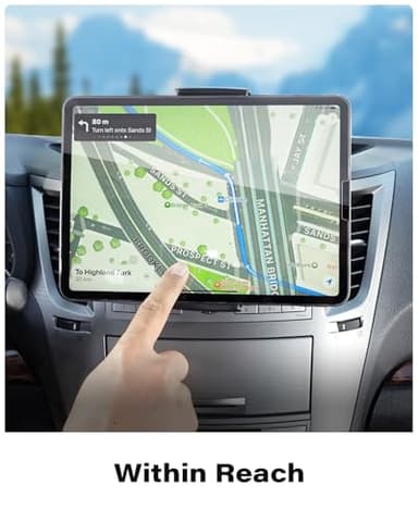 APPS2Car for Sturdy iPad Holder for Car CD Slot Tablet Mount, 2-in-1 Universal 4.7-11" Holder for iPad Pro 11 Air Mini, iPhone, Galaxy Z Fold, Adjustable 360° Rotation, Road Trip Essentials - Image 3