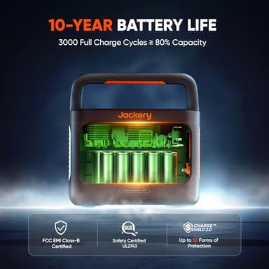 Jackery Solar Generator 240 v2 and 40W Mini Solar Panel, 256Wh LiFePO4 Battery, 300W AC & 100W USB-C Output, Ultra Fast Solar Charging for Outdoors, Camping, Travel & Emergencies (Renewed) - Image 5