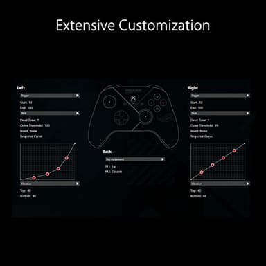 ASUS ROG Raikiri officially licensed Xbox controller, remappable buttons & triggers, 2 rear buttons, step & linear triggers, adjustable joystick sensitivity, 3.5mm jack with ESS DAC, for PC and Xbox - Image 5