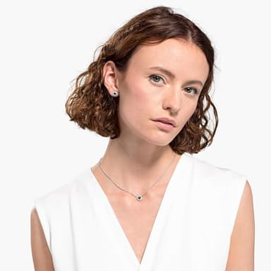 Swarovski Necklace Set with Mixed Metal Finish Chains, Clear and Colored Crystals, an Amazon Exclusive - Image 4