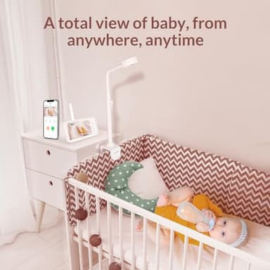NETVUE Upgraded Baby Camera Monitor Video - 5000mAh Baby Monitor with Camera and Audio, 5" Display, 4 in 1 Bracket Meets The Needs in All Scenarios, Smart Phone App, Cry Detection - Image 8
