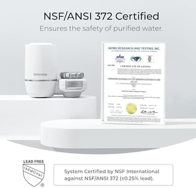 Waterdrop Sink Filter Water Faucet for Skin Care, Bathroom Faucet Filter, 320 Gallons, NSF Certified Water Purifier, 0.01μm Ultra-Filtration System, Reduces Chlorine Lead-Free Material, 1 Filter White - Image 6