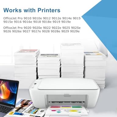 962XL 962 Ink Cartridges for HP 962 XL HP962 HP962XL Combo Pack for HP Officejet Pro 9015e 9010 9025e 9010e 9012 9015 9018 9020 9022 9022e 9025 Printer Black Cyan Magenta Yellow (4 High Yield Pack) - Image 4