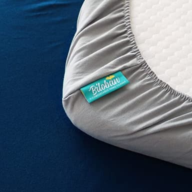 Bassinet Sheets Fit for Halo Bassinest Swivel/Flex/Glide Sleeper and 4moms mamaRoo Sleep Bassinet,100% Cotton, 2 Pack, Ultra Soft Bassinet Sheet, Gray and Navy Blue - Image 2