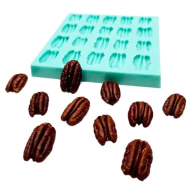Pecan silicone mold, Multi cavity pecan silicone molds wax melts molds, Realistic pecans silicone mold NS015 - Image 5