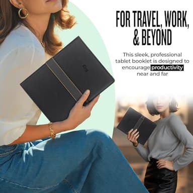 Solo New York Universal Tablet Case - Fits 8.5"-11" Tablets, Compatible with iPad 11th Generation, iPad Air M3, iPad Pro M4, Fire HD 10, & More, Magnetic Strap Closure - Metro, Black - Image 4