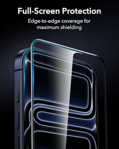 ESR 3 Pack 9H+ Glass for iPhone 17 Pro Max Screen Protector, [Military-Grade Shatterproof], with AR Anti-Reflective Technology, Armorite Ultra-Tough Tempered Glass with Ultra Fit Tray - Image 7