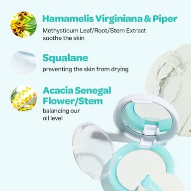 I'M MEME Compact - Oil Cut Pact | Sebum Absorbing, Korean Pressed Setting Powder for Blurring Effect, Makeup Powder Foundation, Translucent Compact, Finishing Powder, Oil Control Face Powder, 0.35 Oz - Image 6