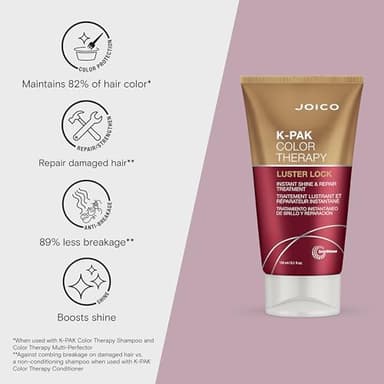 Joico K-PAK Color Therapy Luster Lock Instant Shine & Repair Treatment | For Color-Treated Hair | Boost Color Vibrancy | Repair Breakage | With Keratin & Argan Oil | 5.1 Fl Oz - Image 3
