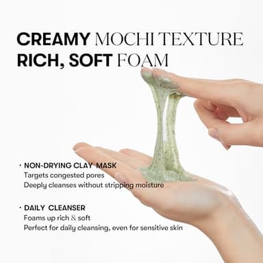 VT COSMETICS CICA Mask Cleanser, 2-in-1 Facial Wash, Non-Drying Clay Mask, Gentle Pore Care, Exfoliating, Hydrating, Centella Asiatica for Acne-Prone & Sensitive Skin, Korean Skincare (4.05 fl. oz) - Image 5