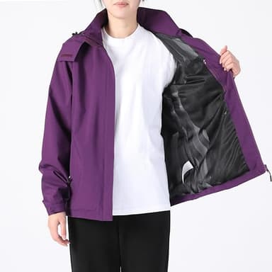 CorBuyit Women's Lightweight Rain Jacket with Hood, Waterproof Travel Jacket - Image 6