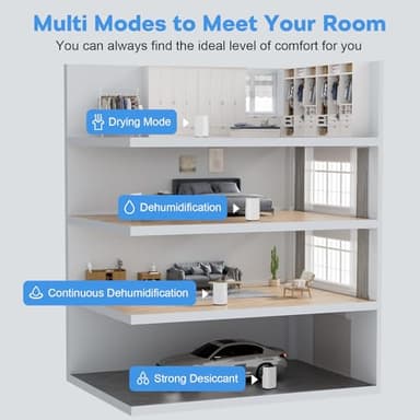 5000Sq.Ft Dehumidifier 50-80 pint for Basement and Home with Drain Hose and 1.71 Gal Water Tank, Humidity Control, 24H-Timer, Auto Defrost - Image 7