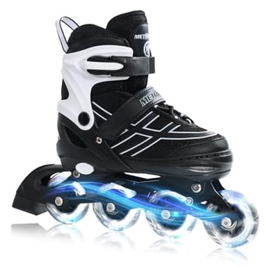 METROLLER Inline Skates for Girls Boys Ages 5-8 8-12 Adjustable Illuminating Wheels Inline Roller Skates for Youth Kids Outdoor Blades - Image 1