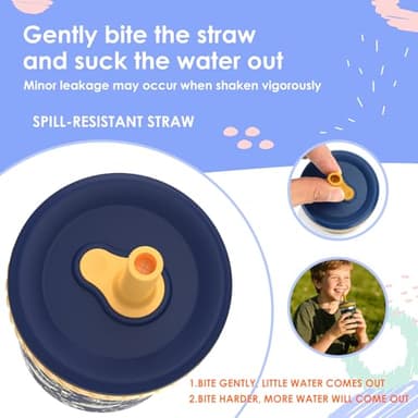 Sursip 10 oz Stainless Steel Toddlers Sippy Cups with Straws | Spill-Proof Tumblers Drinks & Snacks, Smoothie Cups for Kids, BPA-Free, Dishwasher Safe - Image 7