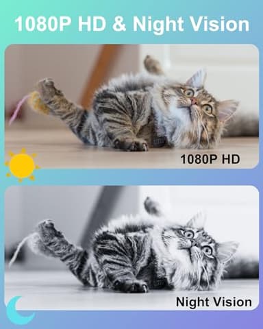 LuminiCam Mini Camera Wireless 1080P Wi-Fi Hidden Camera for Indoor Security Pet Monitoring, Motion Detection & Night Vision Nanny Cam Pet Cameras - Image 3