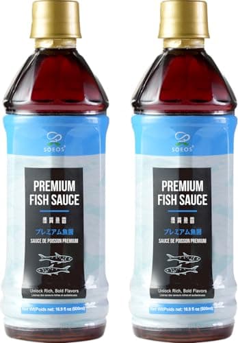 Soeos Fish Sauce, 16.9 fl oz (500ml), 2 pack, Savory Flavor, Premium Fish Sauce for Cooking, Crafted for Dressings and Marinades, Naturally Fermented for Rich Umami Flavor - Image 1