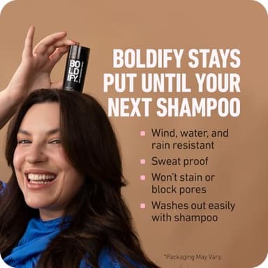 BOLDIFY Hair Fibers (56g) - Fill In Thinning and Fine Hair for an Instantly Fuller, Thicker Look - 14 Shades for Women & Men - Black - Image 6