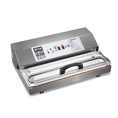 Weston Brands Vacuum Sealer Machine for Food Preservation & Sous Vide, Extra-Wide Bar for Sealing Bags up to 15" Wide, 935 Watts, Commercial Grade Pro 3000, Programmable LED Controls, Stainless Steel - Image 1