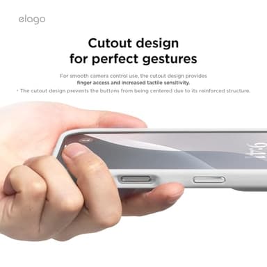 elago Magnetic Silicone Case Compatible with iPhone 16 Pro Max Case 6.9 Inch Compatible with All MagSafe Accessories - Built-in Magnets, Soft Grip Silicone, Shockproof [White] - Image 7